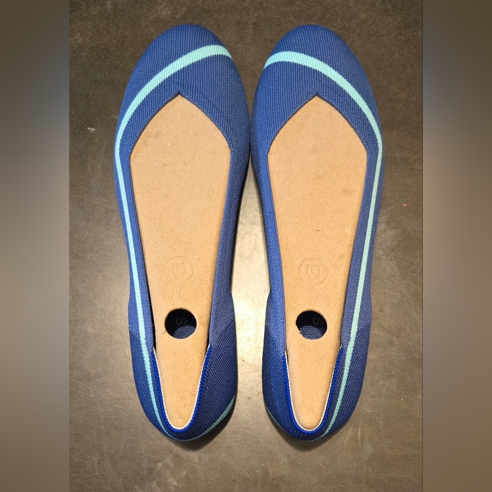Rothy's Flat - Blue Neon Stripe